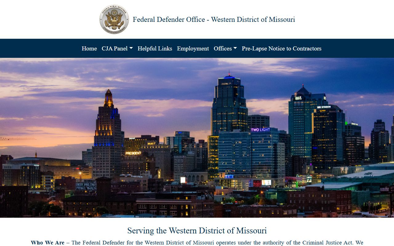 Hickory County arrest records and court charges Federal Defender Western District Missouri
