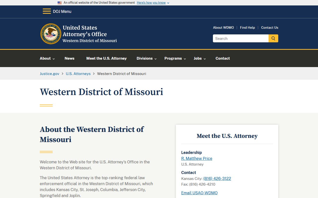 Hickory County arrest records and court charges U.S. Attorney Western District of Missouri