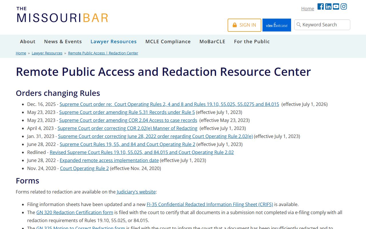 Hickory County court records Missouri remote public access
