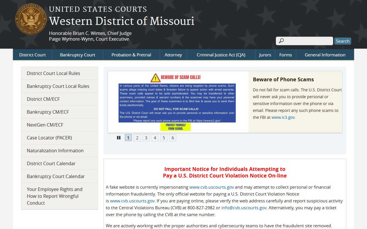 Hickory County court records Western District of Missouri federal court