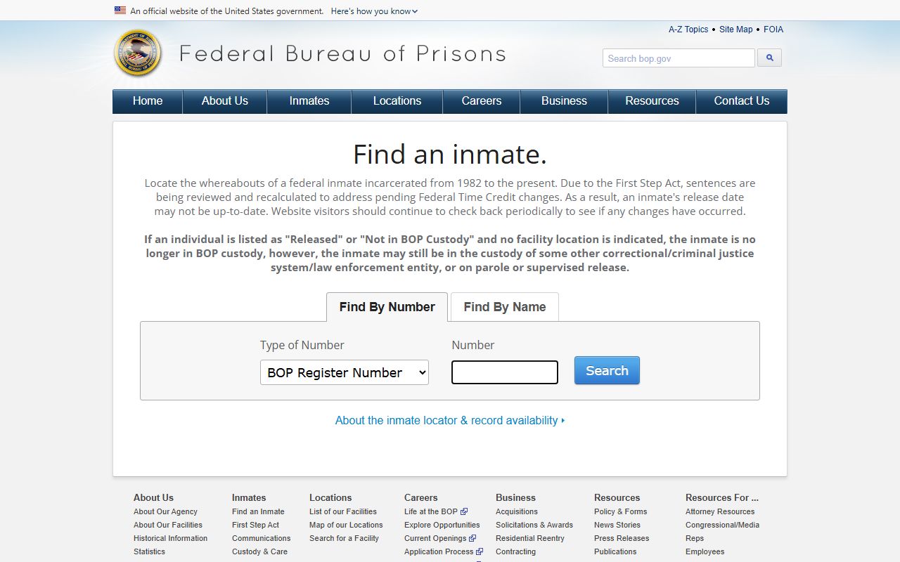 Hickory County inmate records Federal Bureau of Prisons inmate locator